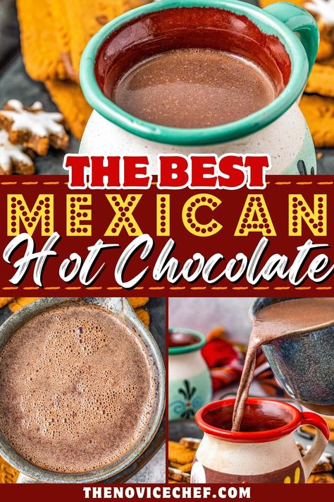 Mexican Hot Chocolate Traditional Mexican Hot Chocolate, Mexican Hot Chocolate Gift, Cuban Hot Chocolate, Spicy Hot Cocoa Recipe, Mexican Hot Chocolate Recipe Abuelita Crock Pot, Mexican Hot Chocolate Abuelita, Mexican Cocoa Recipe, Mexican Chocolate Coffee, Crockpot Mexican Hot Chocolate Recipe