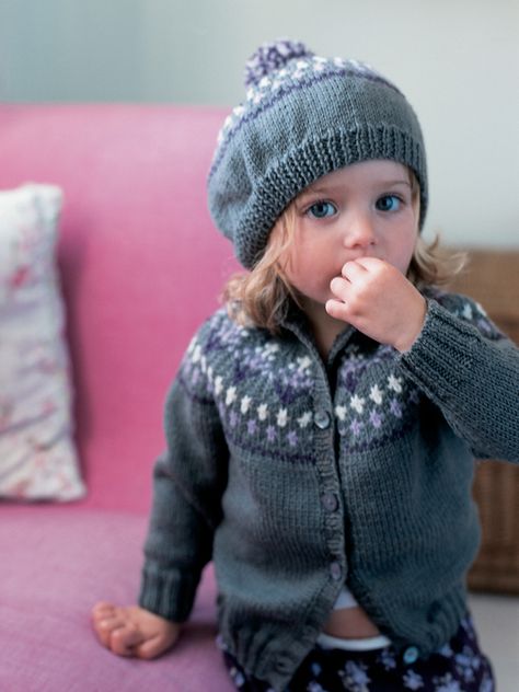 Lemon Rowan / Mini Collection Baby Merino Silk DK Rowan Knitting, Motif Fair Isle, Beret Pattern, Kids Knitting Patterns, Fair Isle Knitting Patterns, Knitting Patterns Free Cardigans, Haken Baby, Vintage Knitting Patterns, Pdf Knitting Pattern