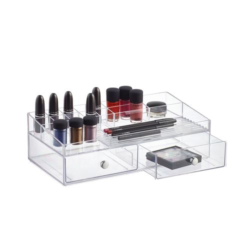 & Makeup Storage Solutions, Makeup Storage Organization, Sewing Supplies Storage, The Container Store, Shop Makeup, Custom Closets, Vanity Desk, Sewing Organization, Organization Solutions