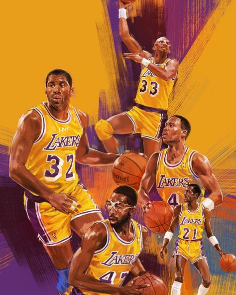 LakersBackInTime17x on Instagram: “Showtime Lakers #nba #hoops #showtime #lakers #lakeshow #lakersnation #ballislife #lakergang #lakers4life @lakersbackintime @lakers” Showtime Lakers, Nba Basket, Nba Basketball Art, Kobe Bryant Wallpaper, Lakers Kobe, Nba Art, Basketball Art, Nba Stars, Magic Johnson