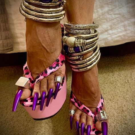 Quartz Nails, Long Toenails, Stiletto Nail Art, Nail Jewels, Indian Photoshoot, Black Femininity, Ankle Strap Wedges, Strap Wedge, Weird Fashion