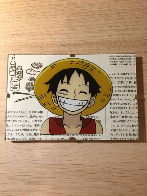 One Piece Anime Canvas Art, One Piece Anime Diy Gift Ideas, Canvas Anime Painting Ideas, One Piece Painting Easy, Diy One Piece Anime Ideas, Luffy Glass Painting, One Piece Painting Canvases, One Piece Glass Painting, One Piece Anime Painting