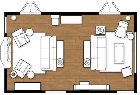 Large Living Room Furniture, Long Narrow Living Room, Fireplaces Layout, Long Living Room, Narrow Living Room, Living Room Furniture Layout, Living Room Furniture Arrangement, Living Room Arrangements, Trendy Living Rooms