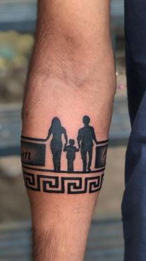 Family Armband Tattoo Men Women Armband Tattoo Men, Symbol Of Family, Armband Tattoos, Family Tattoo, Meaningful Design, Symbolic Representation, Family Tattoos, Armband Tattoo, Moon Tattoo