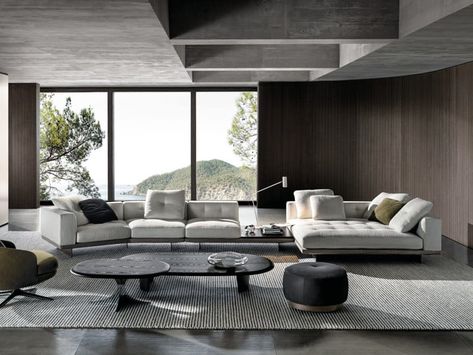 Rigorous form and tailored upholstery. The Dylan modular seating system - essential in design but rich in detail Minotti Sofa, Low Sofa, Modular Seating, Sendai, Extruded Aluminum, Modular Sofa, Modern Classic, Sofa Furniture, Modern Interior