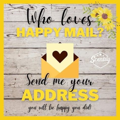 Scentsy Happy Mail Post, Scentsy Mail, Scentsy Mail Ideas, Scentsy Happy Mail Ideas, Scentsy Pay, Scentsy Order, Scentsy Sample Ideas, Scentsy Facebook, Scentsy Pictures