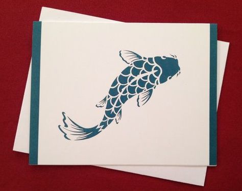 Arte Pop Up, Koi Fish Drawing, Carpe Koi, Fish Drawings, Lino Cut, Paper Cut Art, Japan Art, Kirigami, Lino Print