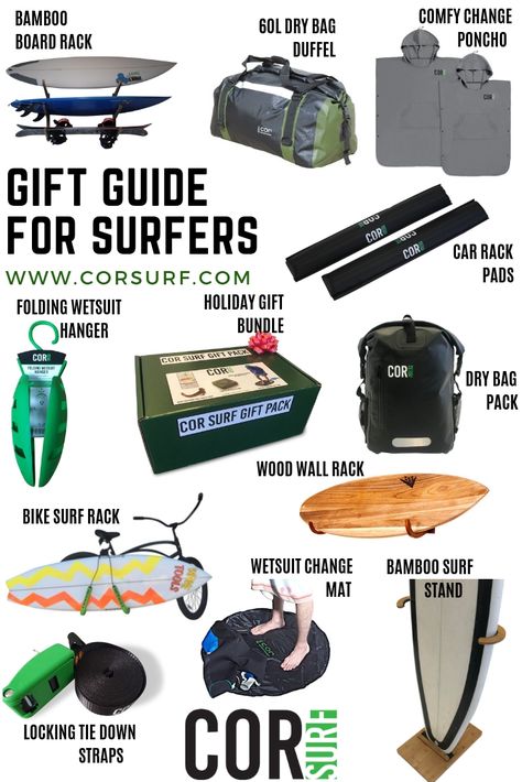 Looking for a gift for that surfer in your life? COR Surf has all the innovative gear any surfer will love! #surf Gifts For Surfers Men, Surfer Accessories, Paddleboard Accessories, Surf Training, Surfing Accessories, Paddle Board Surfing, Surfer Lifestyle, Dry Bag Backpack, Paddle Board Accessories