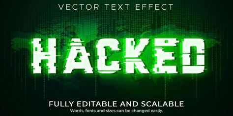 Hacker text effect; editable virus and a... | Premium Vector #Freepik #vector #typography #font #3d #network Hacker Text, Green Screen Photo, Vector Typography, Text Effect, Text Style, Text Effects, Kpop Groups, Premium Vector, Graphic Resources