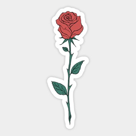 Red Rose Sticker by @Olooriel on TeePublic | #teepublic #rose #redrose #roses #sticker #stickers #floralsticker Red Rose Sticker, Rose Sticker, Stickers Cool, Iphone Stickers, Homemade Stickers, Snapchat Stickers, Cute Laptop Stickers, Bubble Stickers, Iphone Case Stickers