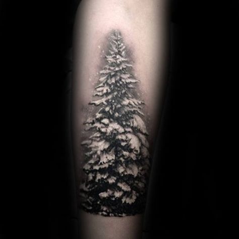 60 Small Tree Tattoos For Men - [2020 Inspiration Guide] Snow Tree Tattoo, Tree With Snow Tattoo, Snowy Tree Tattoo, Winter Tattoo Sleeve, Snow Tattoo Ideas, Small Tree Tattoos, Bigger Tattoos, Winter Tattoo Ideas, Tree Tattoos For Men