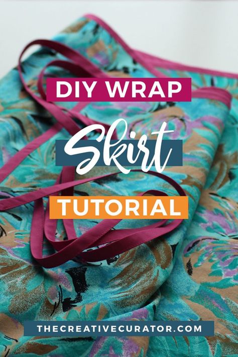 Diy Wrap Skirt Pattern, Free Wrap Skirt Pattern, Make A Wrap Skirt, How To Make A Wrap Skirt, Diy Wrap Skirt, Wrap Skirt Diy, Wrap Skirt Tutorial, Skirt Sewing Tutorial, Sewing Beginners