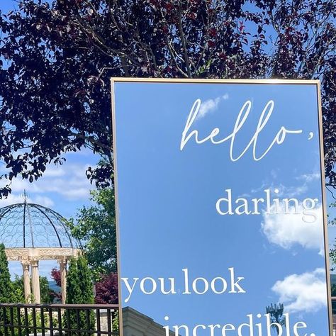 Flawless Functions on Instagram: "In case you needed a sign to grab that drink today 😉🍸 #barmirror #weddingsign #weddingsignage #weddingvenue #weddingdecor #weddinginspiration #bride #weddingdecoration #mirrorsign #mirrorsignage #weddingtrends #bridetobe #evebtdecor #ctwedding #ctweddings #ctweddingplanner" Bar Mirror, Mirror Sign, Wedding Signage, A Drink, A Sign, Wedding Trends, Wedding Signs, Loom, Wedding Venues