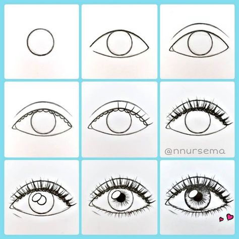 Easy Eye Drawing, Pencil Drawing Tutorials, Eye Drawing Tutorials, Drawing Tutorials For Beginners, Art Sketches Doodles, Makeup Eyes, Drawing Tutorial Easy, Easy Drawings Sketches, Eye Tutorial