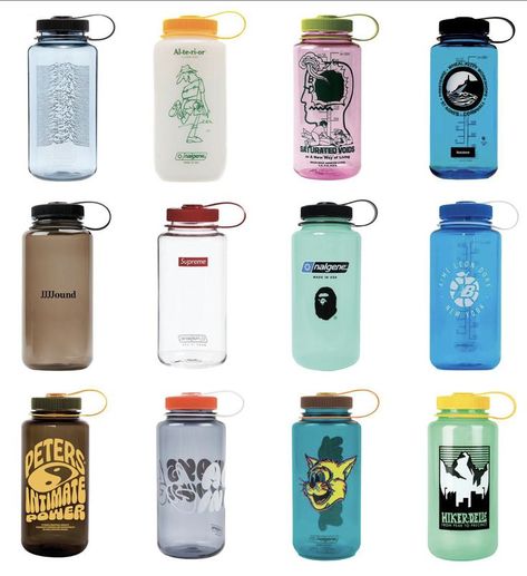 Nalgene Water Bottle Aesthetic, Cute Water Bottles Aesthetic, Merchandise Aesthetic, Cool Water Bottles, Water Bottle Aesthetic, Cool Water Bottle, Aesthetic Water Bottle, Nalgene Water Bottle, Branded Merchandise