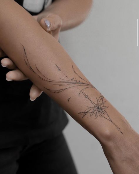 Arm Wrist Tattoos For Women, Fineline Wrist Tattoo, Forearm Coverup Tattoo, Constellation Tattoo Hand, Outside Wrist Tattoos For Women, Wrist Cuff Tattoos For Women, Steadfast Tattoo, Ornamental Arm Tattoo, Fineline Back Tattoo