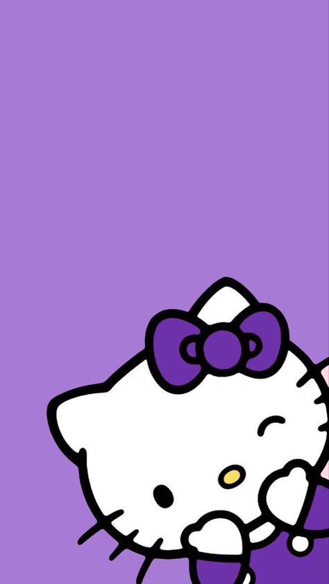 Hello Kitty Purple Wallpapers, Purple Hello Kitty Wallpaper, Purple Sanrio, Purple Hello Kitty, Hello Kitty Halloween Wallpaper, Wallpapers 2024, Hello Kitty Imagenes, Hello Kitty Wallpaper Hd, Seshomaru Y Rin