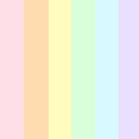 Kidcore Color Palette, Pastel Rainbow Color Palette, Pastel Rainbow Palette, Pastel Rainbow Colors, Pastel Kidcore, Care Bear Birthday, Unicorn Poop, Rainbow Palette, Elements And Principles