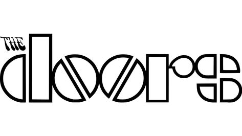 The Doors logo The Doors Band Tattoo Ideas, The Doors Tattoo Ideas, The Doors Tattoo, Band Symbols Logos, Band Logos Rock, Rock Band Logo Design, Homemade Patches, Classic Rock Band Logos, Rock Music Logo Design