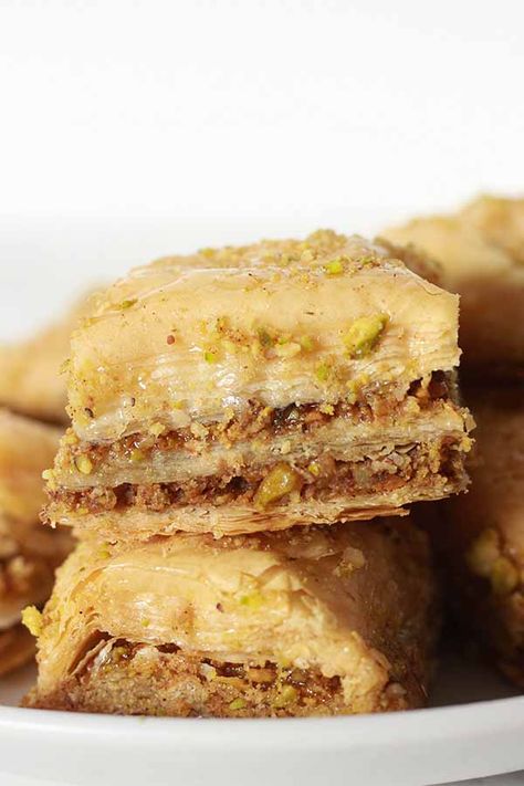 Vegan Baklava Vegan Baklava, Afternoon Tea Scones, Dairy Free Buttercream, Vegan Afternoon Tea, Vegan Scones, New Year's Desserts, Carrot Spice Cake, British Desserts, Afternoon Tea Recipes