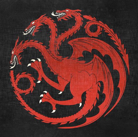 House Targaryen House Targaryen Sigil, Three Headed Dragon, Targaryen Sigil, Game Of Thrones Tv, Game Of Thrones Dragons, Targaryen Aesthetic, Gra O Tron, Games Of Thrones, Game Of Thrones Art