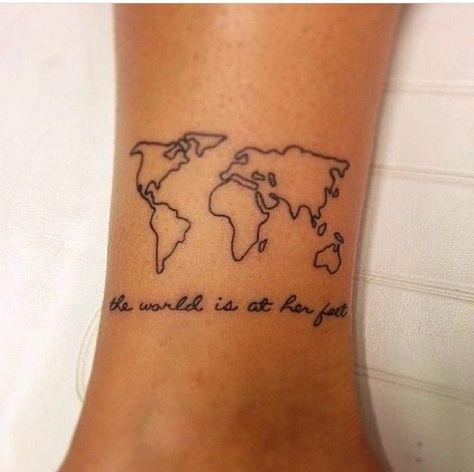 Emily Tattoo, World Map Tattoos, Airplane Tattoos, Map Tattoos, Muster Tattoos, Inspiration Tattoos, Fire Tattoo, Cute Little Tattoos, World Tattoo