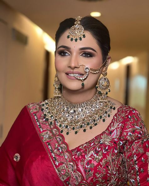 Elegance and grace for her big day! 💍✨ Swipe to see the stunning bridal look we created for our beautiful bride @chawlaakriti_9 #BridalMakeup #WeddingDayGlam #StunningBride #makeupartistry #mua @jasminebajwva #hairstylist @anashhairstylist #lashes @thenaristudio | Style: Bella Assisted/#draping @neetu_makeup_artist2 DM for Makeup Bookings @jasminebajwva Party Makeup | Bridal Makeup | Bridal Inspiration I Wedding Look | Bridal 2024 | Glass Skin Makeup | Destination Weddings | Makeup Ar... Glass Skin Makeup, Bridal 2024, Makeup Bridal, Wedding Makeup Artist, Wedding Look, Bridal Look, Glass Skin, Bridal Inspiration, Party Makeup