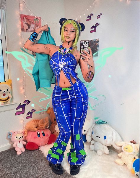 Jolyne Kujo Cosplay, Dio Cosplay, Jolyne Cosplay, Trans Movement, Jjba Cosplay, Jolyne Kujo, Ball Run, Jojo's Bizarre Adventure Anime, Crazy Outfits