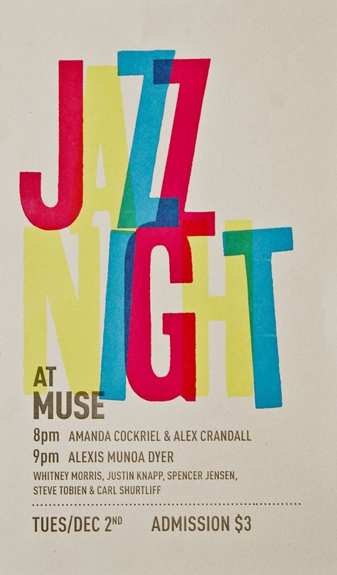 https://flic.kr/p/dtjYhi | JAZZ NIGHT POSTER Amanda Jane Jones, Jazz Night, Jazz Poster, Jazz Fest, Cool Jazz, Church Design, Game Night, Graphic Design Inspiration, Cover Design