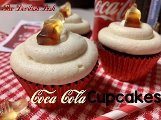 The Devilish Dish: Coca-Cola Cupcakes Valentine I SODA Like You! Coca Cola Party Theme, Coca Cola Cupcakes, Cola Cupcakes, Mug Cookie Recipes, Soda Cupcakes, Coke Cupcakes, Coca Cola Party, Making Cupcakes, Soda Cake