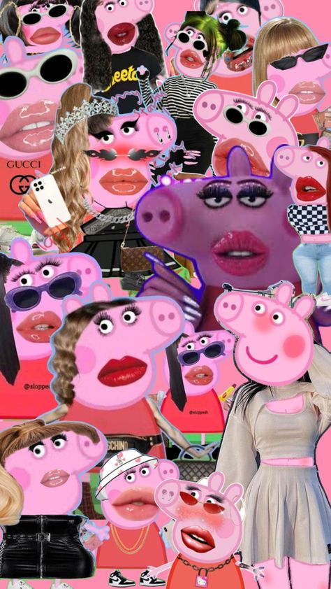 Peppa Pig, Collage, Funny