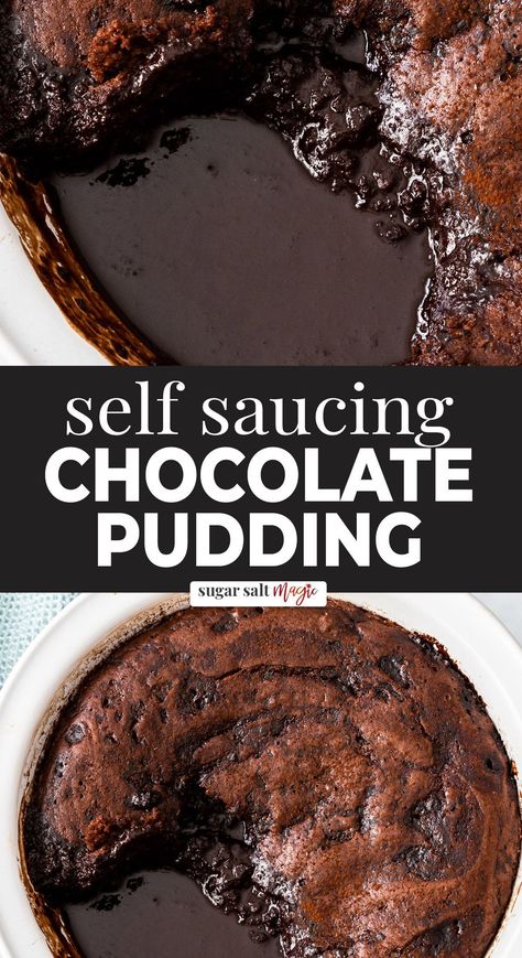 Chocolate Sauce Cake, Chocolate Self Saucing Pudding Easy, Self Sauce Pudding, Hot Puddings Desserts, Chocolate Self Saucing Pudding, Choc Self Saucing Pudding, Pudding Cake Recipe, Quick Chocolate Desserts, Quick Chocolate Pudding