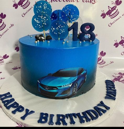 Car Guy Cake Ideas, Decor Tort, Car Cakes, Cake Designs For Kids, Boys Cake, Cakes Design, Car Cake, 11th Birthday, Cakes For Boys