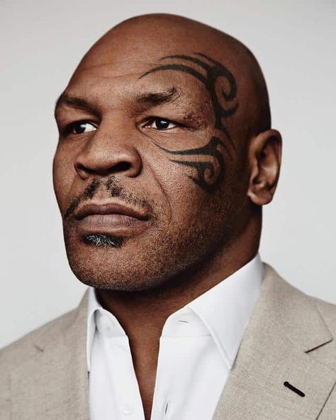 Mike Tyson Face Tattoo Mike Tyson Drawing, Mike Tyson Portrait, Mike Tyson Face Tattoo, Mike Tyson Tattoo, Kali Tattoo, Facial Tattoos, Face Tattoos, Head Tattoos, Tattoo Meaning