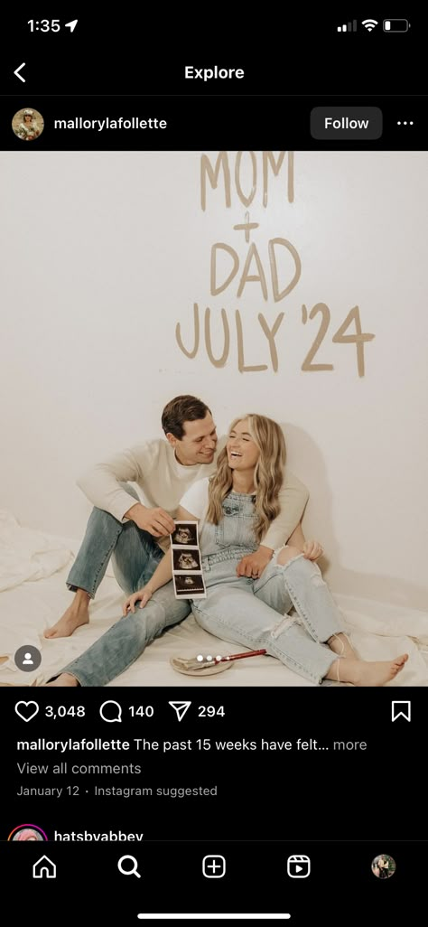 Paint Baby Announcement, In Home Baby Announcement, At Home Baby Announcement Photoshoot, Painting Pregnancy Announcement, Mom And Dad Announcement, Baby Boy Gender Announcement, In Home Pregnancy Announcement Photos, Baby Announcement With Dog, Manifestation 2024