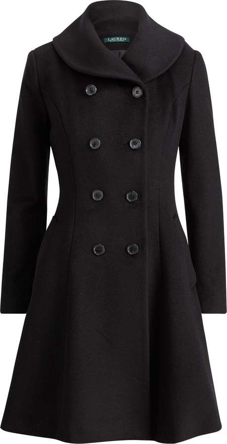 Ralph Lauren Wool Fit-and-Flare Coat Hobbs Coat, Coat Details, Fit And Flare Coat, Hobbies For Women, Black Wool Coat, Wool Blend Coat, Military Style, Leather Jackets Women, Military Fashion