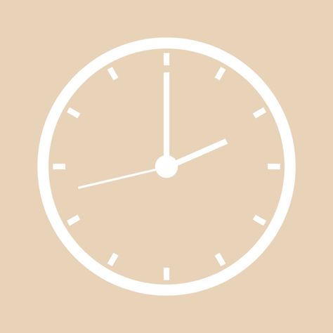 Clock Beige Aesthetic App Icons Beige Clock, App Icon Aesthetic Clock, Clock Logo Aesthetic, Beige Clock Icon, Cute Clock Icons, Clock Icon Aesthetic, Aesthetic Clock Icon, Beige Layout, Iphone Clock