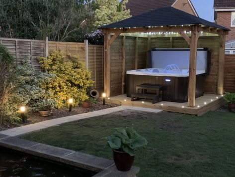 Hot Tub Shelter Ideas, Garden Hot Tub, Hot Tub Shelters, Hot Tub Privacy, Hot Tub Pergola, Backyard Spa, Hot Tub Landscaping, Shelter Ideas, Hot Tub Patio