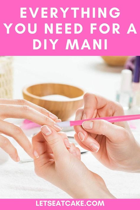 Doing your nails yourself can save you time and money. Here are the essential tools you need for the perfect at-home manicure. #nails #manicure Do It Yourself Manicure At Home, Home Manicure How To Do A, Manicure Tips And Tricks, Manicure How To, How To Do Manicure At Home Step By Step, How To Do A Manicure Step By Step, How To Manicure Your Nails, Home Manicure Diy, How To Do A Manicure