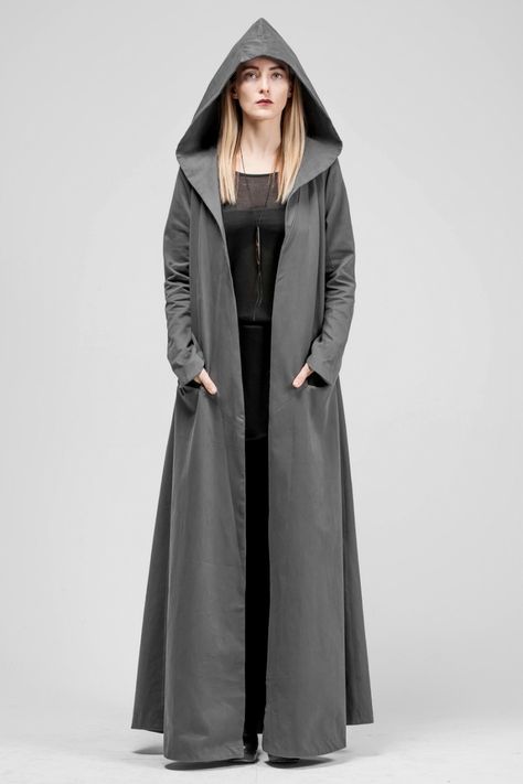 WEBSOTBM_lookbook_1110_3_55 Witch Clothing, Mode Abaya, Open Jacket, Grey Style, Witch Outfit, Style Coat, Black Moon, Fashion Victim, Long Jacket