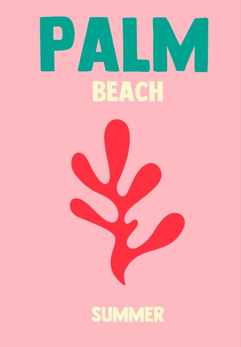 Palm Beach Illustration, Preppy Logos, Palm Beach Poster, Album Photo Voyage, Preppy Posters, Preppy Wall Collage, Preppy Quotes, Preppy Prints, Beach Wall Collage