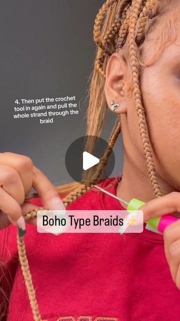 34K views · 2.4K likes | Link to the hair beauty world✨ on Instagram: "Method to turn regular knotless braids into BOHO✨ Cr TT 1makaylajanae Follow for more about hair🙌 🌿𝗦𝗽𝗿𝗶𝗻𝗴 𝗦𝗮𝗹𝗲, 𝗨𝗽 𝘁𝗼 $𝟲𝟬 𝗼𝗳𝗳 ❤️𝟒 𝐢𝐧𝐭𝐞𝐫𝐞𝐬𝐭—𝐟𝐫𝐞𝐞 𝐩𝐚𝐲𝐦𝐞𝐧𝐭 𝐰𝐢𝐭𝐡 𝐊𝐥𝐚𝐫𝐧𝐚 @linktohairofficial . . . #linktohair#kinkyhair#kinkystraight#kinkycurly#gluelesswig#4chairstyles#4chair#hdlace#hdlacewig#trendy#wigslay#lacewigs#hairinspo#wigs#hairstyle#blackgirlmagic#hairtutorial#viralwig#viral#explore#explorepage#tiktok#hairextensions#tips#hairdo#trending#fyp#domyhair#diy#braidstyles" How To Do Boho Braids, Diy Boho Braids, Hair Beads Braids Boho, Boho Braids Tutorial, Hair Up Braid, Hairstyles Knotless Braids, Boho Braids Hairstyles, Wigs Hairstyle, Hair Spring