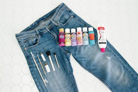 DIY Paint Splatter Denim Jeans – Makeful