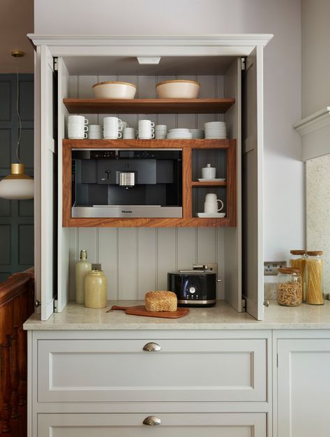 Teddy Edwards Goodwood Range - Kitchen - Other - by Kitchen Architecture Ltd | Houzz IE Built In Coffee Bar, Kitchen Architecture, Coffee Bar Ideas, Kitchen Units, Pantry Design, Pantry Cabinet, Kitchen Redo, Bar Ideas, Traditional Kitchen