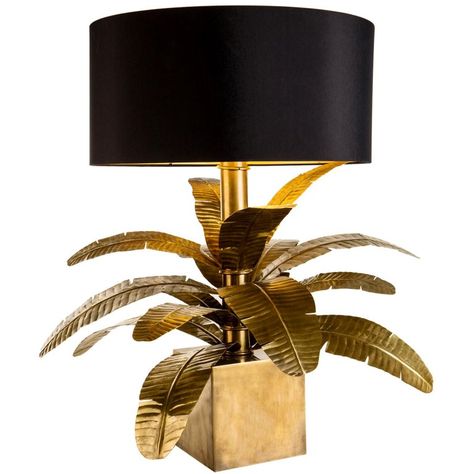 Gold Table Lamps, Brass Lampshade, Vintage Table Lamps, Black Lampshade, Tree Lamp, Table Lamp Wood, Fabric Lampshade, Modern Pillows, Gold Table