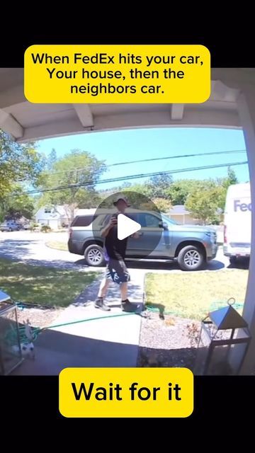 Finesse on Instagram: "My boy hit the house, car, and neighbor’s car.

#fedex #deliverydriver #accidents #ringcamera #caughtoncamera" Car Humor Funny, Car Humor Hilarious, Funny Accidents Humor Videos, Funny Car Videos, Car Fails, Funny Accidents, Autocorrect Fails, Funny News, Wow Video