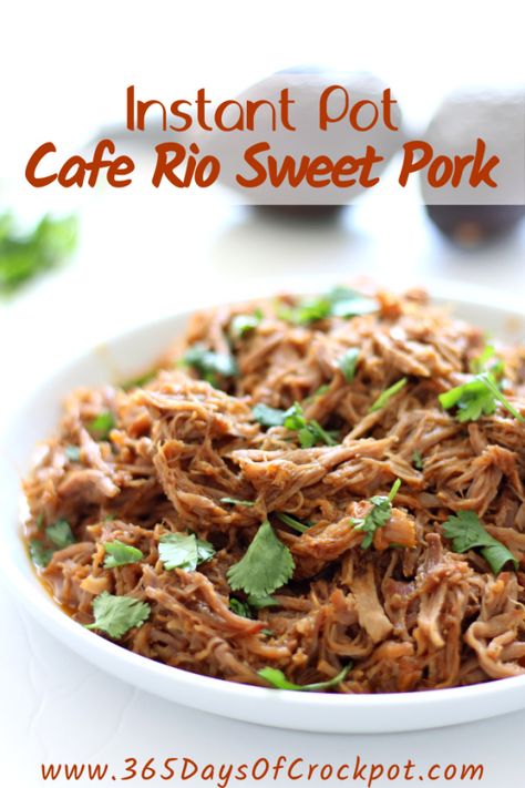 Cafe Rio Sweet Pork Recipe, Cafe Rio Pork, Sweet Pork Recipe, Cafe Rio, Sweet Pork, Cooking Easy, Instant Pot Pork, Pot Ideas, Instant Pot Dinner Recipes