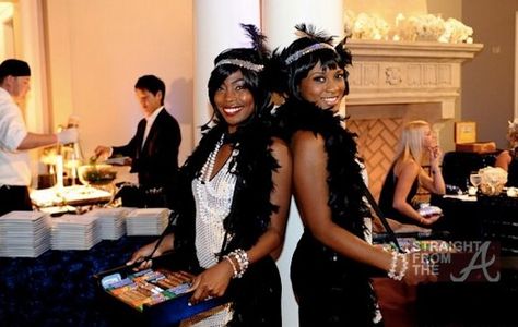 Harlem+Renaissance+Clothing | ... Porsha & Kordell Stewart’s “Harlem Nights” Party… [PHOTOS Harlem Nights Outfits, Harlem Nights Theme Party, Harlem Nights Party, Harlem Nights Theme, Gatsby Dresses, Jazz Party, Harlem Nights, 60 Birthday, Great Gatsby Theme