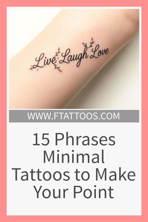 Simple yet profound, discover 15 minimal tattoo phrases that can inspire change and reflect your inner thoughts, but which one will resonate with you? Happy Place Tattoo Ideas, Meaningful Word Tattoos Inspiration, Small Tattoos Words Meaningful, Cursive Handwriting Quotes, Short Quote Tattoo, Rare Word Tattoo, Short Tattoo Quotes For Women, Small Tattoo Quotes, Short Meaningful Quotes Tattoos