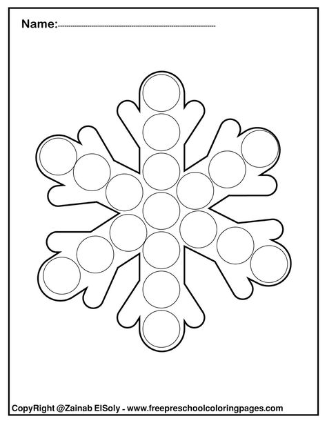 Snowflakes Art For Toddlers, Winter Dot To Dot Free Printable, Winter Do A Dot Printables Free, Dot Painting Coloring Pages, Winter Art Crafts For Toddlers, Winter Dot Marker Printables Free, Winter Dot Painting Free Printable, Snowflake Dot Painting, Winter Color Pages